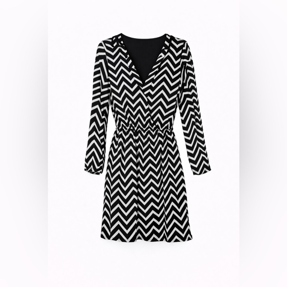 Express Dresses & Skirts - 🖤 Express Sheer Chevron Dress